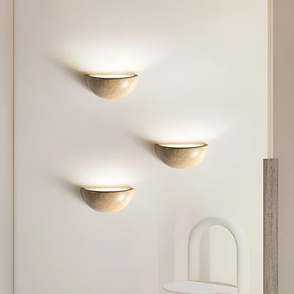 Halfronde stenen wandlamp - WabiShine