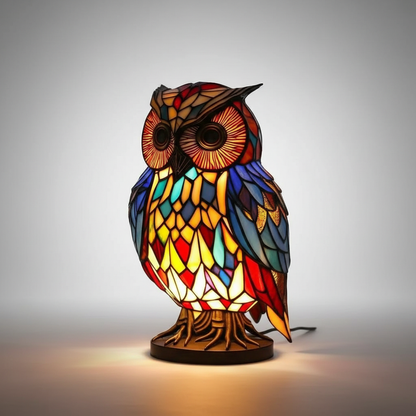 Handgemaakte mozaïeklamp dierenkop - GleamPaw