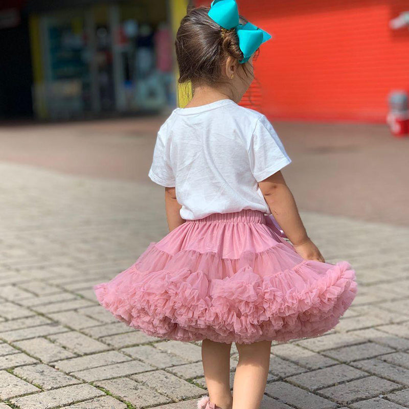 Girl Kids Fluffy Skirt Ballerina Party Clothes