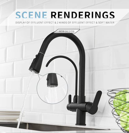 Elegant Kitchen Faucet Sensor Smart Touch Pull Out  Tap