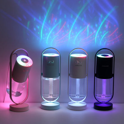 Mini Portable Wireless Usb Charging Humidifier Mute Projection Lamp 360 Rotating Aromatherapy Diffuser For Home Bedroom