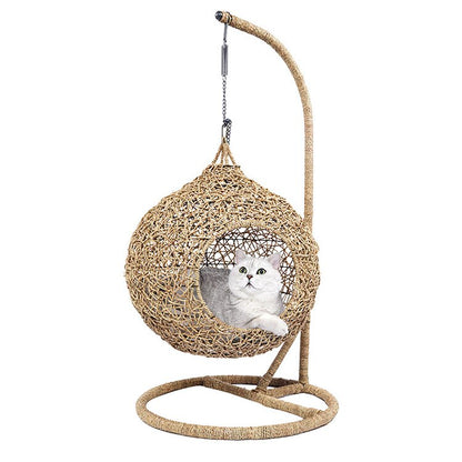Swinging Hammock Chair Swing Egg /woven Rattan Pet Cat Hanging Bed