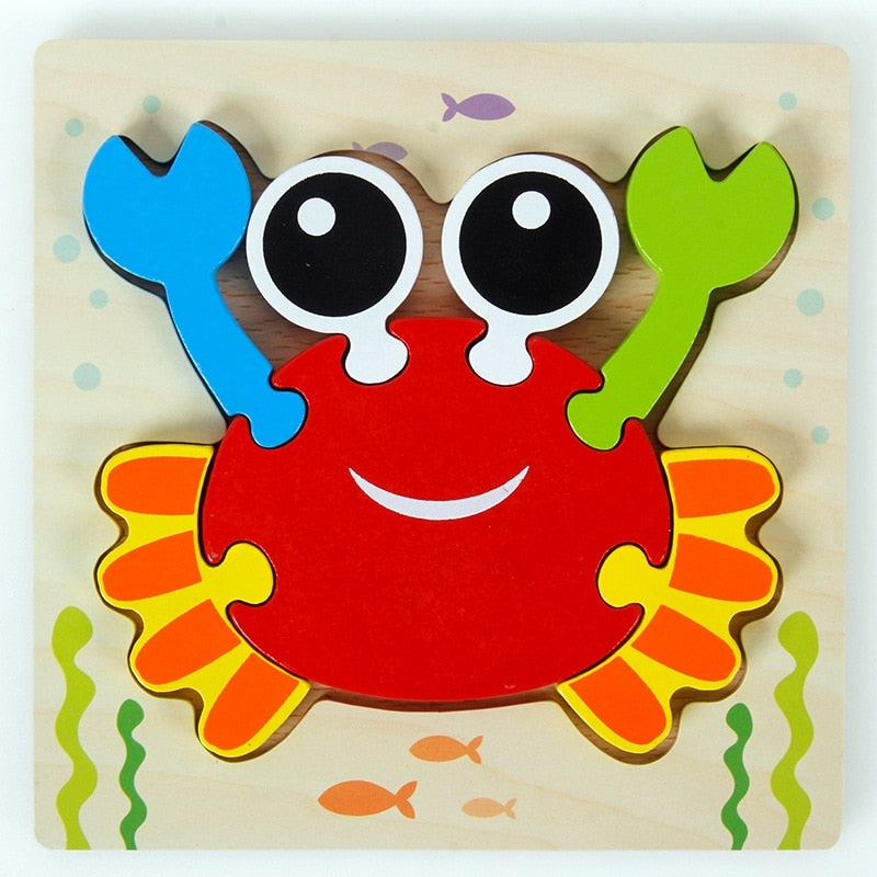 Montessori-leerpuzzel van hout – Kleurenplezier (1+1 Gratis)
