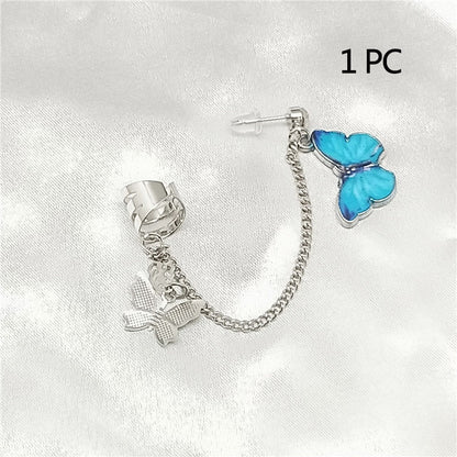 Sparkling Earings Butterfly Clips