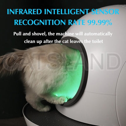 Automatic Self Cleaning Cat Sandbox Toilet Tray APP Remote Control Wi-Fi Supported Smart Cat Litter Box