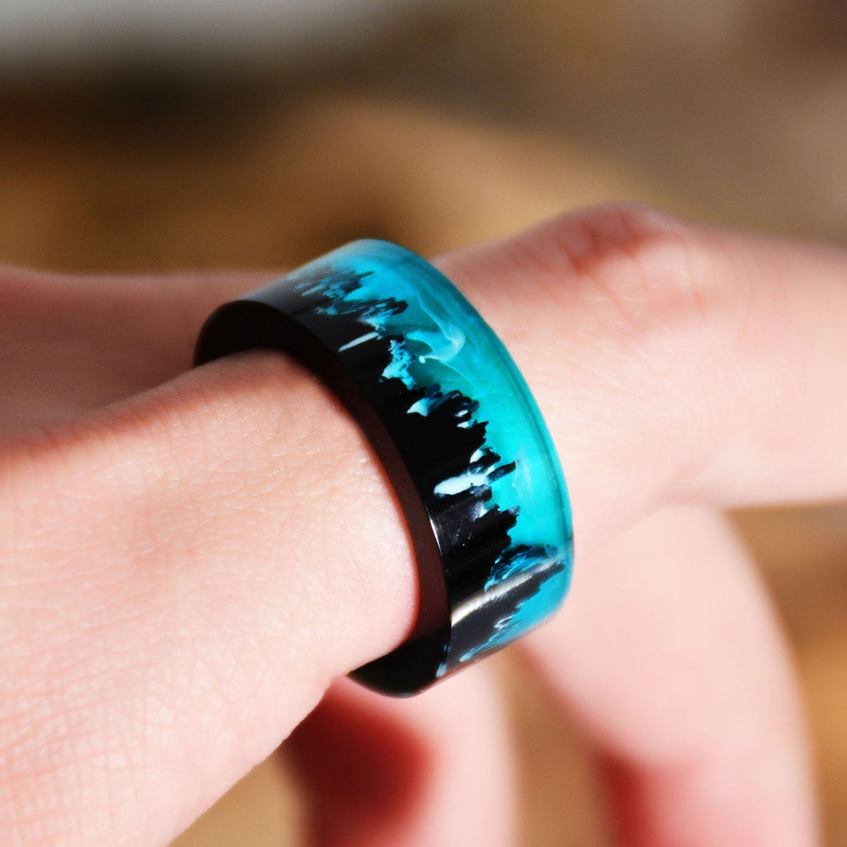 Fashion Blue Lava Ring