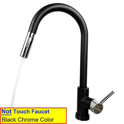 Elegant Kitchen Faucet Sensor Smart Touch Pull Out  Tap