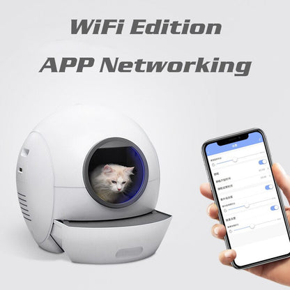 Automatic Self Cleaning Cat Sandbox Toilet Tray APP Remote Control Wi-Fi Supported Smart Cat Litter Box
