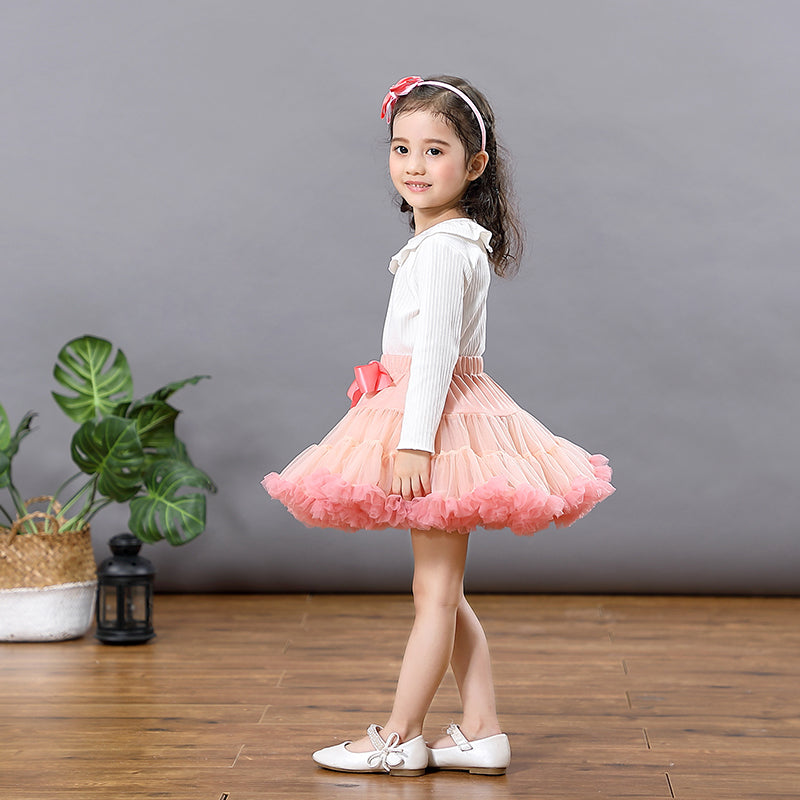 Girl Kids Fluffy Skirt Ballerina Party Clothes