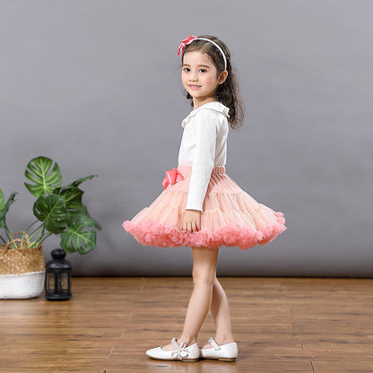 Girl Kids Fluffy Skirt Ballerina Party Clothes