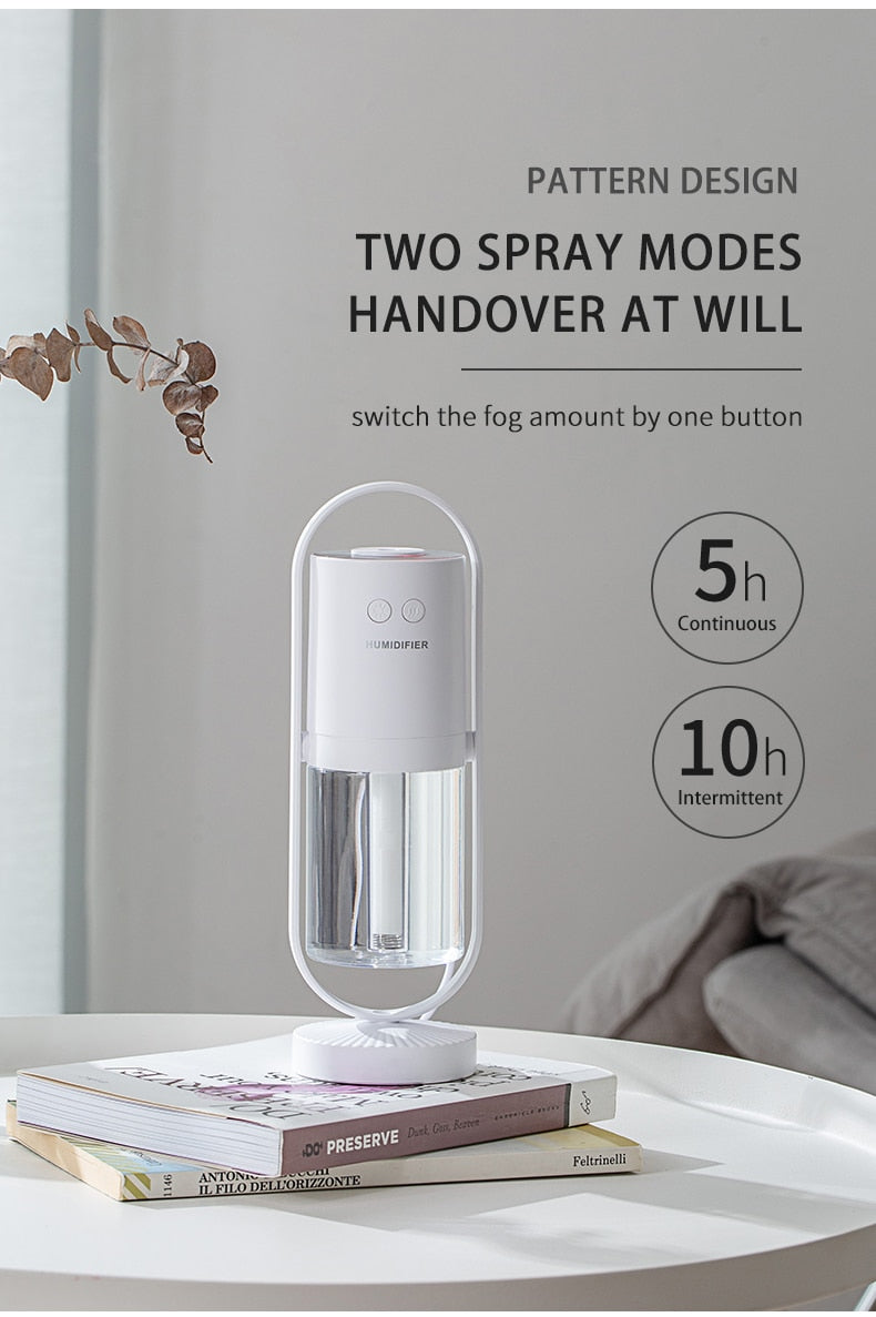 Mini Portable Wireless Usb Charging Humidifier Mute Projection Lamp 360 Rotating Aromatherapy Diffuser For Home Bedroom