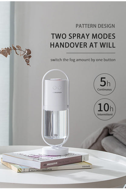 Mini Portable Wireless Usb Charging Humidifier Mute Projection Lamp 360 Rotating Aromatherapy Diffuser For Home Bedroom