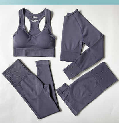 Women Fitness Set Workout Sportswear  Crop Top, Leggings , Sports Suit