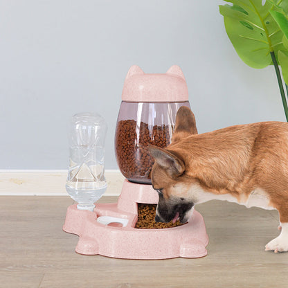 Pet Dot Cat Water & Food Feeder & Dispenser Bowl