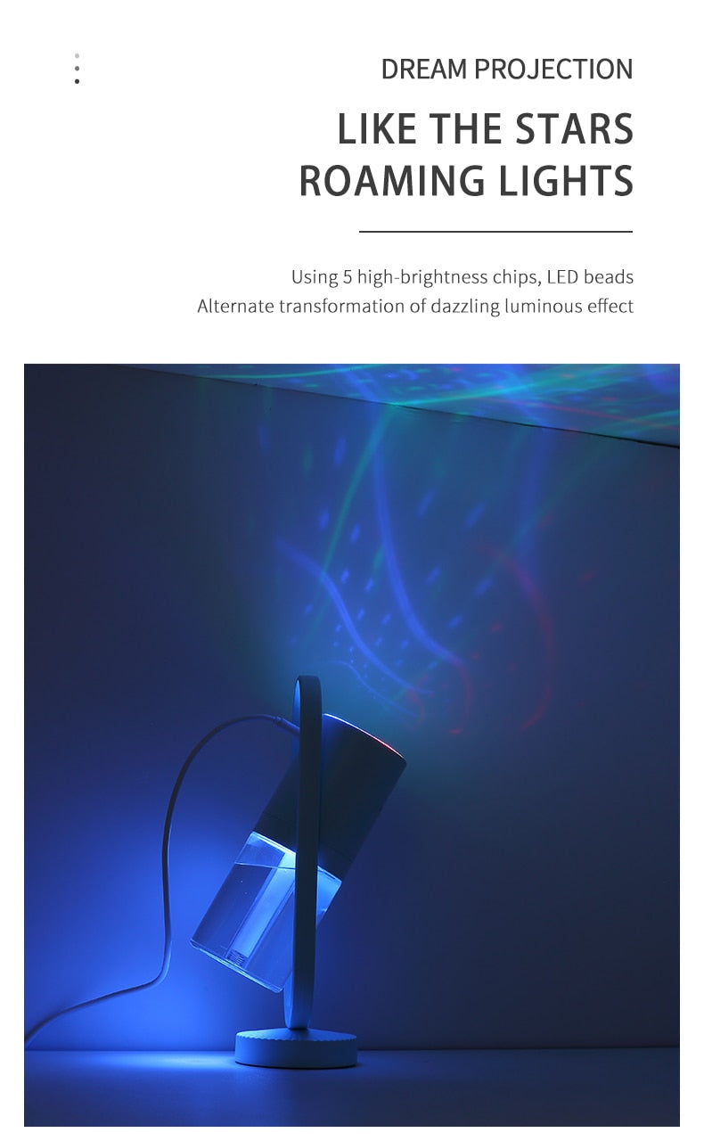 Mini Portable Wireless Usb Charging Humidifier Mute Projection Lamp 360 Rotating Aromatherapy Diffuser For Home Bedroom