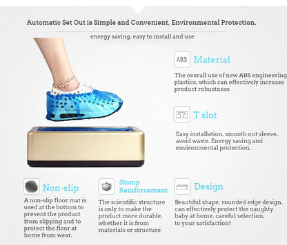 Automatic Shoe Cover Machine Intelligent Shoe Sleeve Tool Disposable Foot Cover Machine Shoe Film Device with cover*100pc
