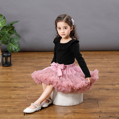 Girl Kids Fluffy Skirt Ballerina Party Clothes