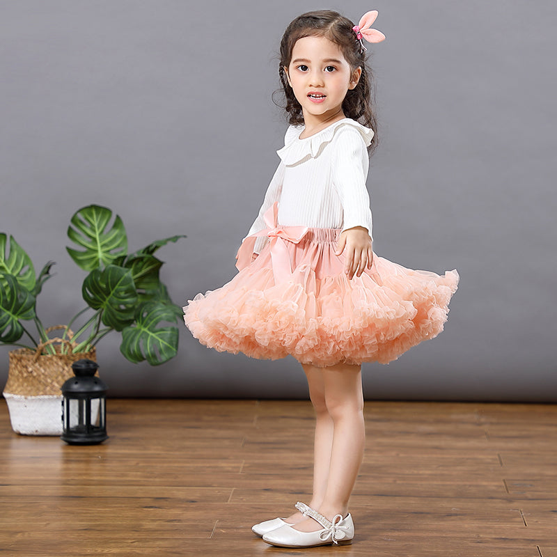 Girl Kids Fluffy Skirt Ballerina Party Clothes