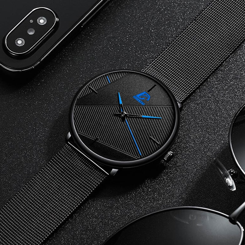 Fashion  Classic Black Men Watch