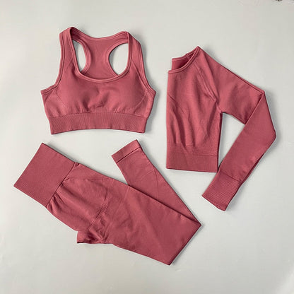 Women Fitness Set Workout Sportswear  Crop Top, Leggings , Sports Suit