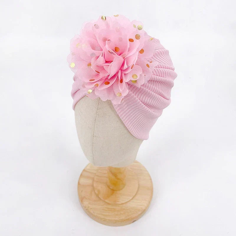 Zachte baby-turbanmuts met ruches – Herfstmagie KnuffelGlans (1+1 Gratis)