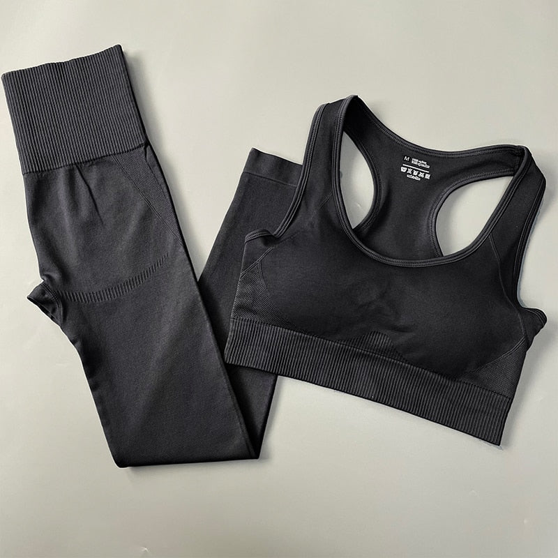 Women Fitness Set Workout Sportswear  Crop Top, Leggings , Sports Suit