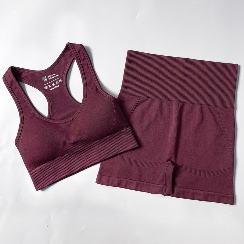 Women Fitness Set Workout Sportswear  Crop Top, Leggings , Sports Suit