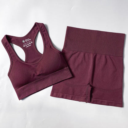 Women Fitness Set Workout Sportswear  Crop Top, Leggings , Sports Suit