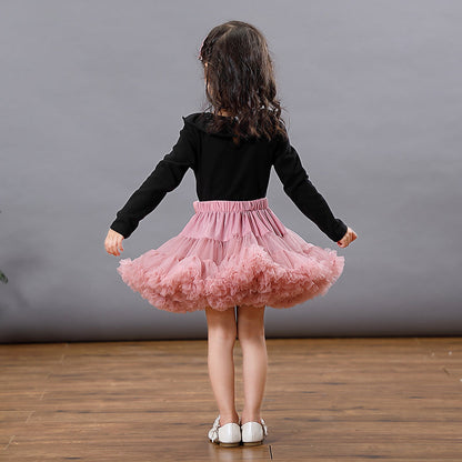 Girl Kids Fluffy Skirt Ballerina Party Clothes