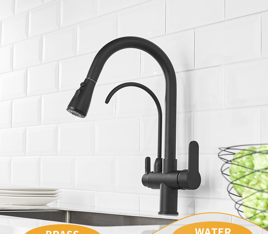 Elegant Kitchen Faucet Sensor Smart Touch Pull Out  Tap