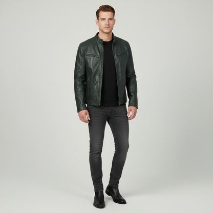 Heren Leren Jas Slank Model - Spencer