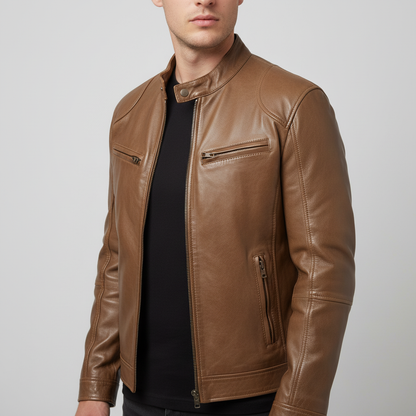 Heren Leren Jas Slank Model - Spencer