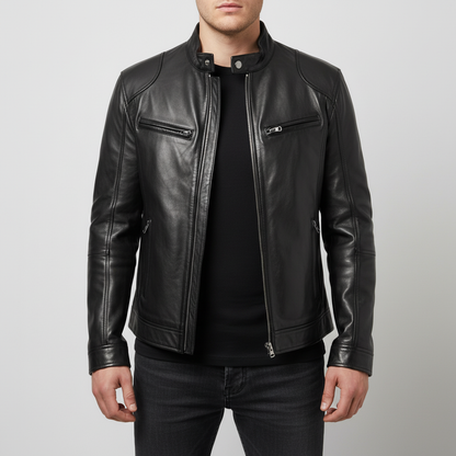Heren Leren Jas Slank Model - Spencer