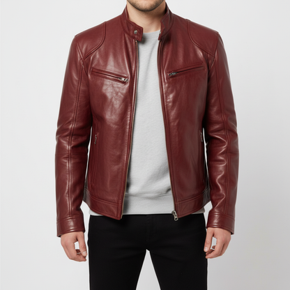 Heren Leren Jas Slank Model - Spencer