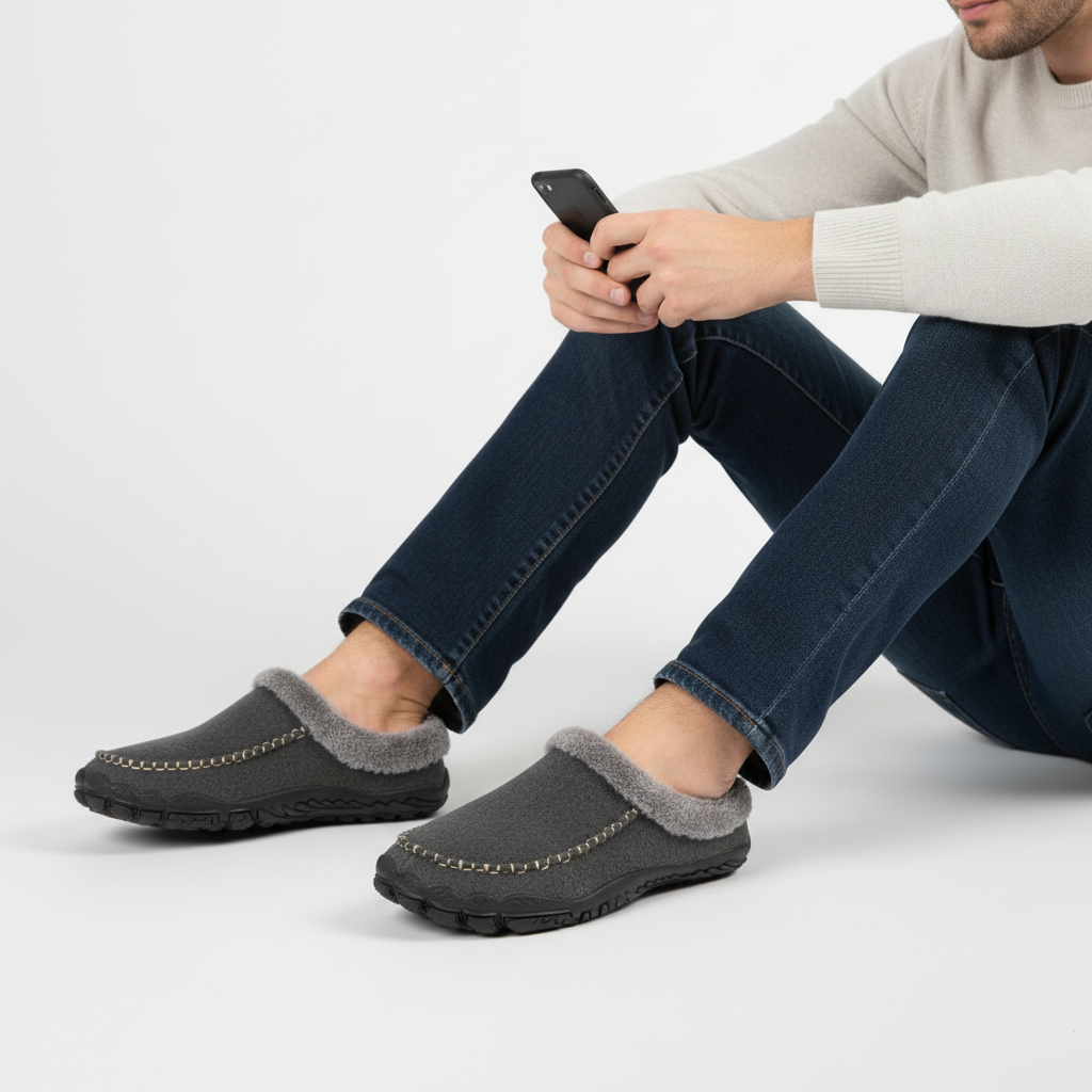 Herenhuis schoen met voering - HomeStride