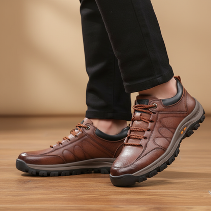 Herenleren Schoen Met Vetersluiting - Marco