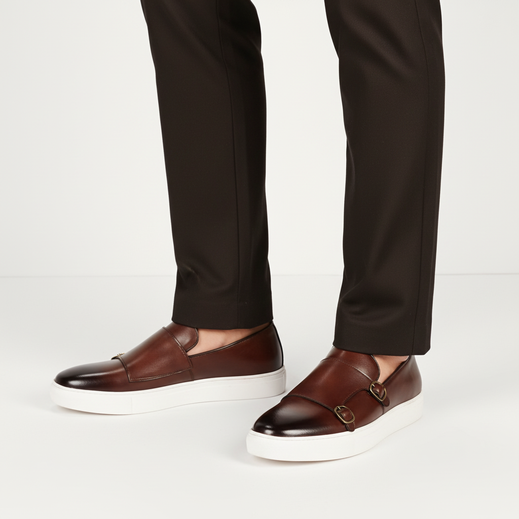 Herenleder schoen met gespen - Glenn