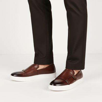 Herenleder schoen met gespen - Glenn