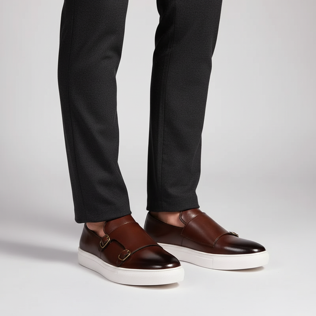 Herenleder schoen met gespen - Glenn