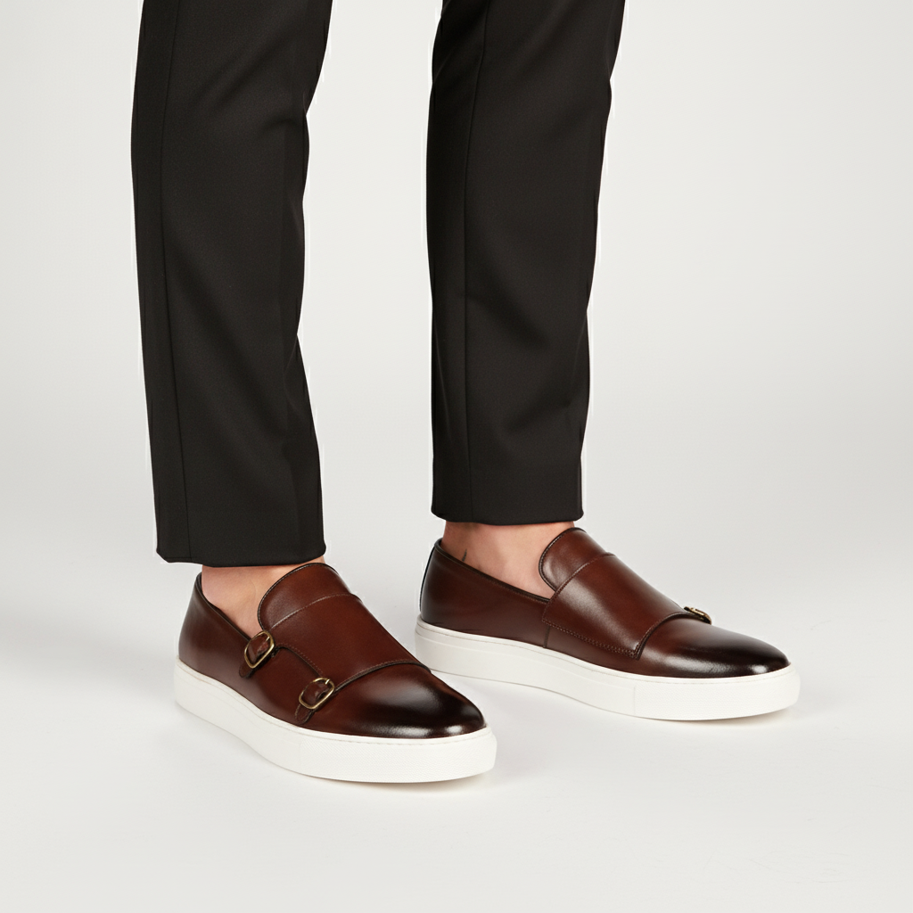 Herenleder schoen met gespen - Glenn