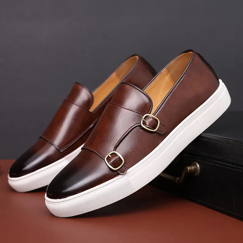 Herenleder schoen met gespen - Glenn