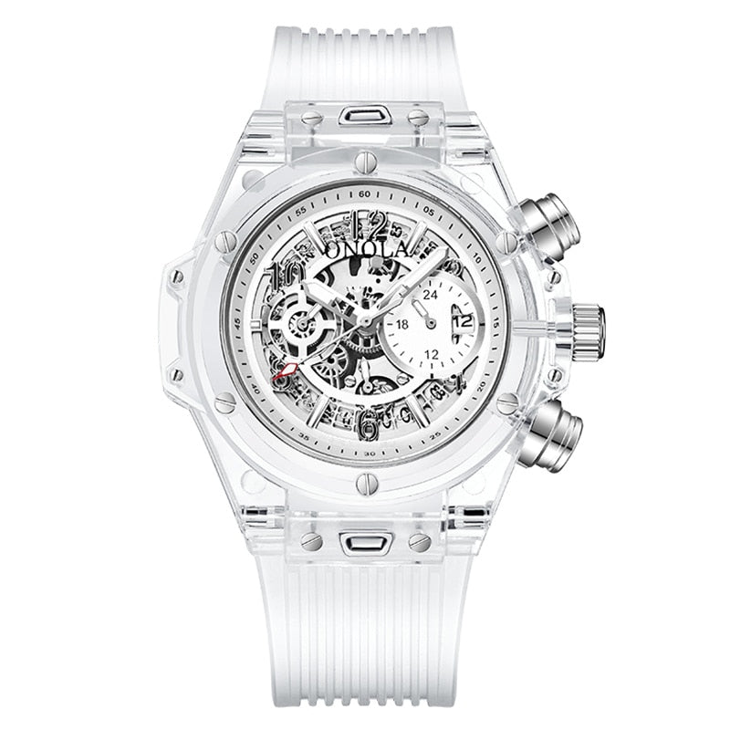 Branded Transparent Fashion Casual Quartz  Wrist Watch
