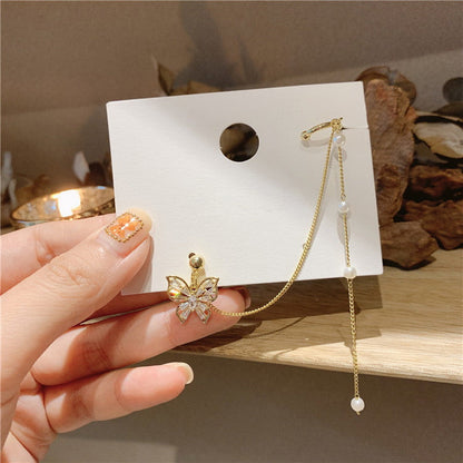 Sparkling Earings Butterfly Clips