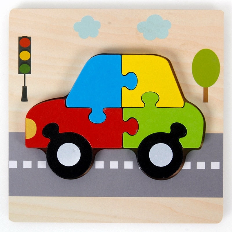 Montessori-leerpuzzel van hout – Kleurenplezier (1+1 Gratis)
