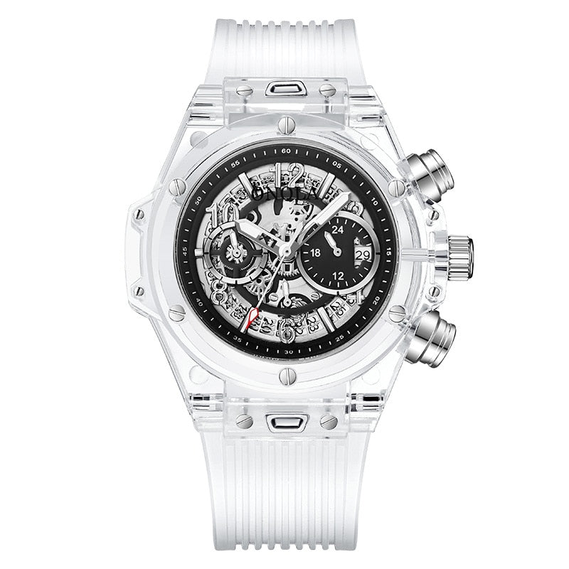 Branded Transparent Fashion Casual Quartz  Wrist Watch