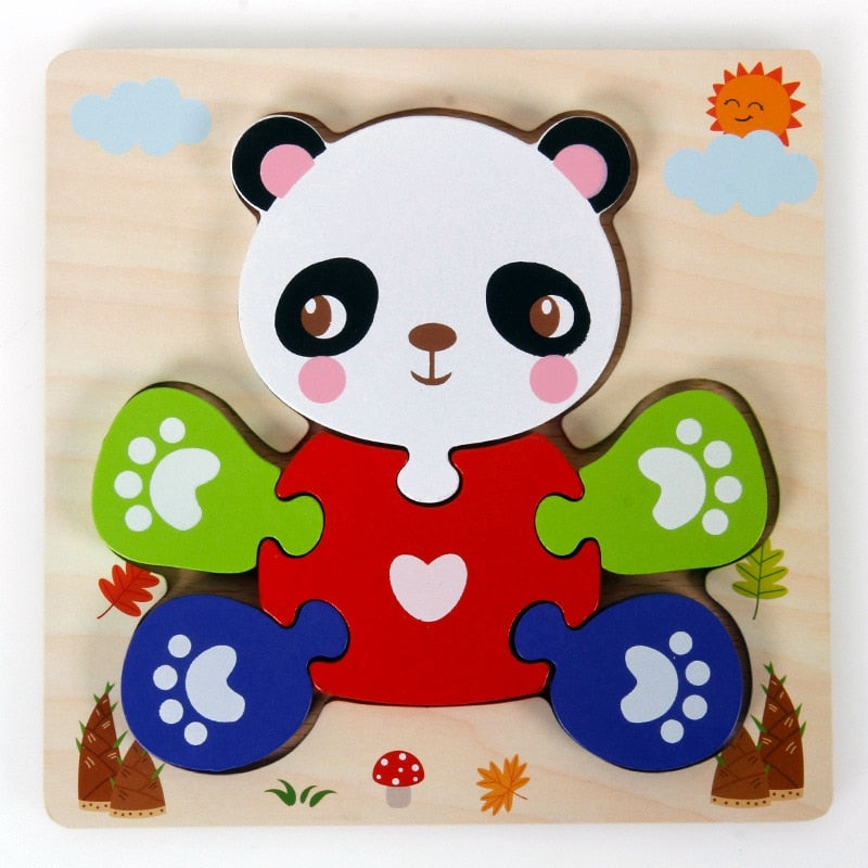 Montessori-leerpuzzel van hout – Kleurenplezier (1+1 Gratis)