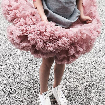 Girl Kids Fluffy Skirt Ballerina Party Clothes