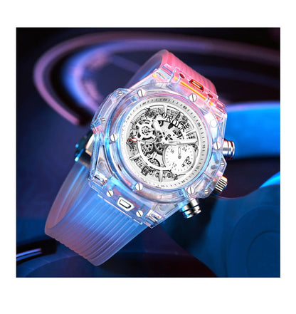 Branded Transparent Fashion Casual Quartz  Wrist Watch