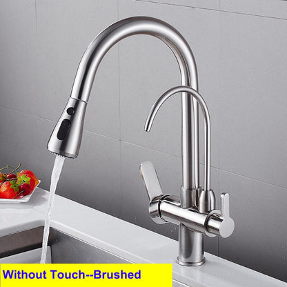 Elegant Kitchen Faucet Sensor Smart Touch Pull Out  Tap