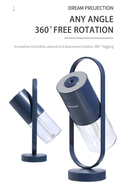 Mini Portable Wireless Usb Charging Humidifier Mute Projection Lamp 360 Rotating Aromatherapy Diffuser For Home Bedroom
